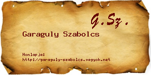 Garaguly Szabolcs névjegykártya